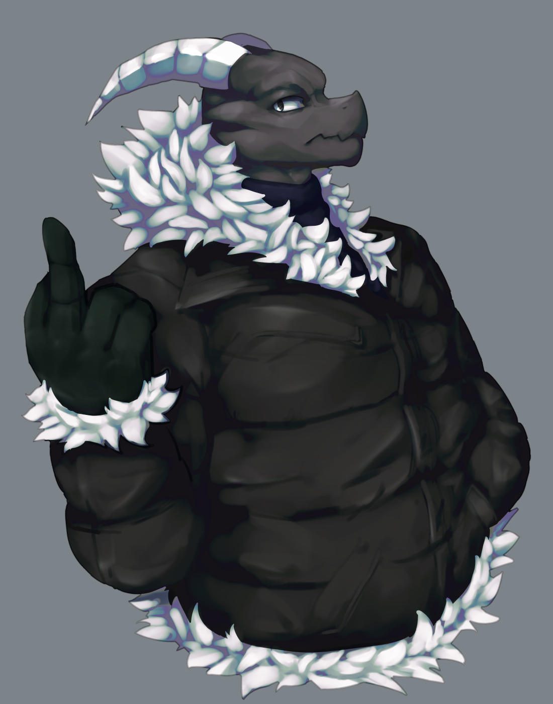 Yordan flipping off the camera.